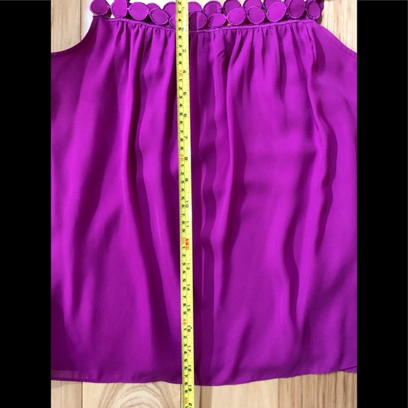 NWT Catherine Malandrino Silk Tank (L) gorgeous hot pink/magenta - Picture 6 of 7